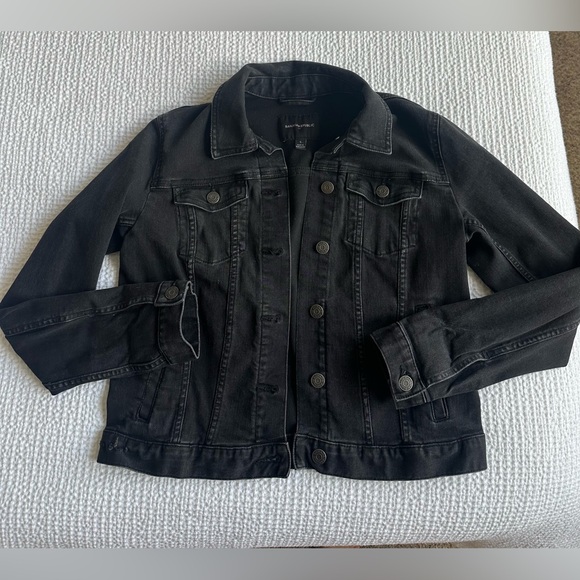 Banana republic black denim jacket - Picture 1 of 6